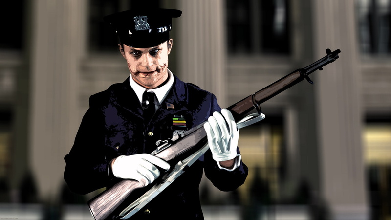 MessenjahMatt, rifle, assault, brown, Joker, The Dark Knight, 1080P