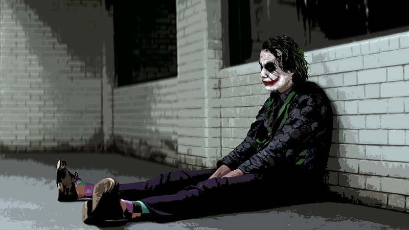 The Dark Knight, anime, hairstyle, leisure activity, two people, built structure, side view, men, sitting, Batman, full length, women, 1080P, casual clothing