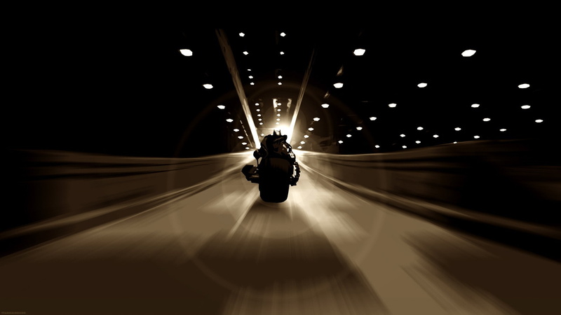 direction, architecture, real people, night, Batmobile, tunnel, leisure activity, illuminated, motion, full length, Batman, the way forward, rear view