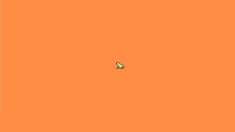 orange, frog, minimalism, 1080P