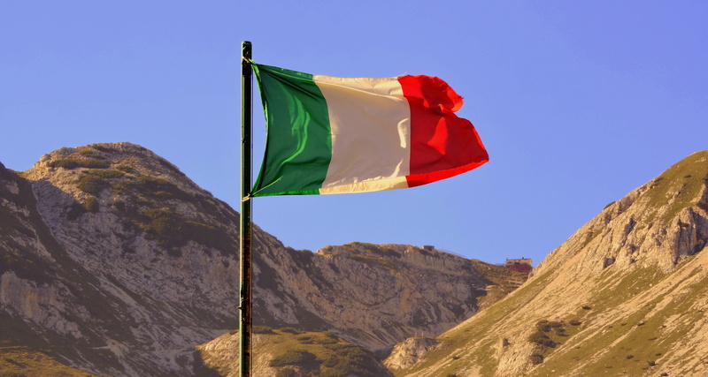 rock, solid, 4K, tricolor, flag, small dolomites, nature, auction, italian, no people, colors, mountain, multi colored, mountain range, italy, sky, daytime