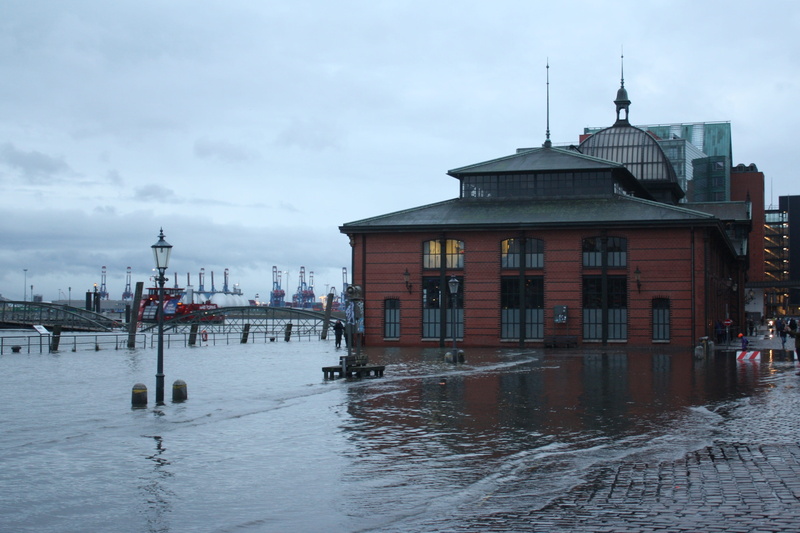 day, reflection, wooden post, transportation, building, hamburgensien, cloud - sky, sky, city, no people, building exterior, water, hamburg, high water