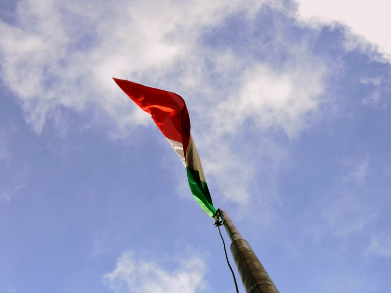 emotion, italy, pole, patriotism, pride, colors, outdoors, environment, day, low angle view, wind, flying, motion, red, 2K, cloud - sky, no people, sky