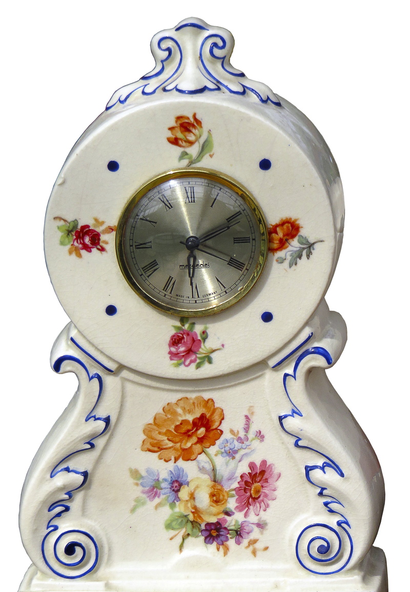 old-fashioned, plant, isolated, instrument of time, household Objects/Equipment, old, white Background, white, representation, art and craft, close-up