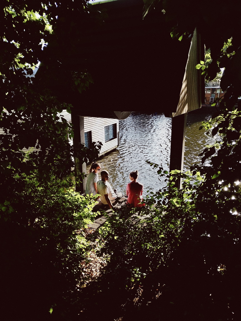 nature, leisure activity, tree, white, plant, outdoors, people, man, day, rear view, front, women, sitting, growth, trees, men, architecture, building exterior