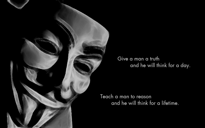 black, background, art, reason, Quotes, hd, 2K, science, anonymous, proverb, men, masks, minimalistic, typography, dark