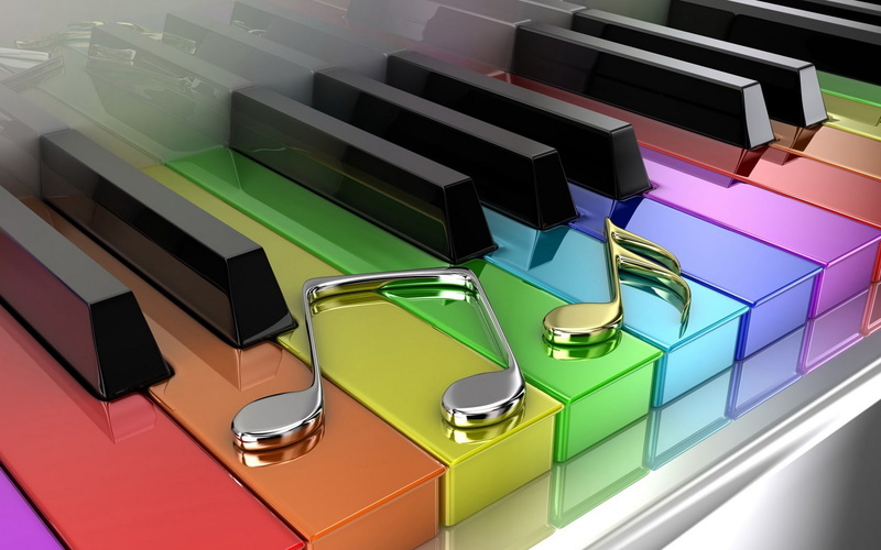 piano, keys, coloured, 720P