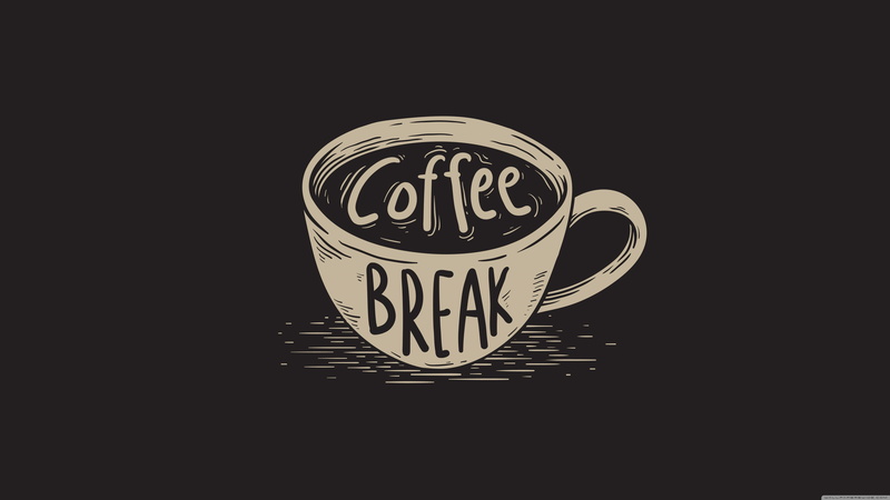 typographic portraits, coffee cup, 5K, typo, coffee, coffee beans, Break, typography
