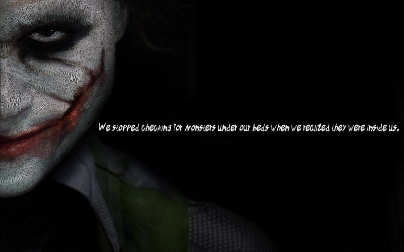 The Dark Knight, Batman, quote, Typographic Portraits, Joker, 4K