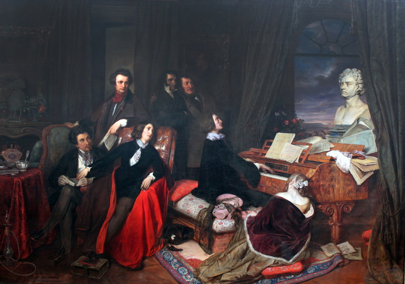 4K, artwork, piano, classic art, painting, Franz Liszt