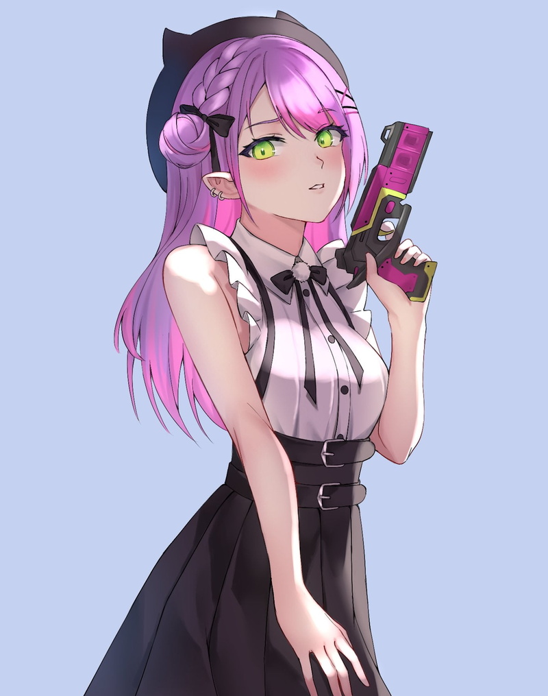 anime girls, 720P, Tokoyami Towa, purple hair, Hololive