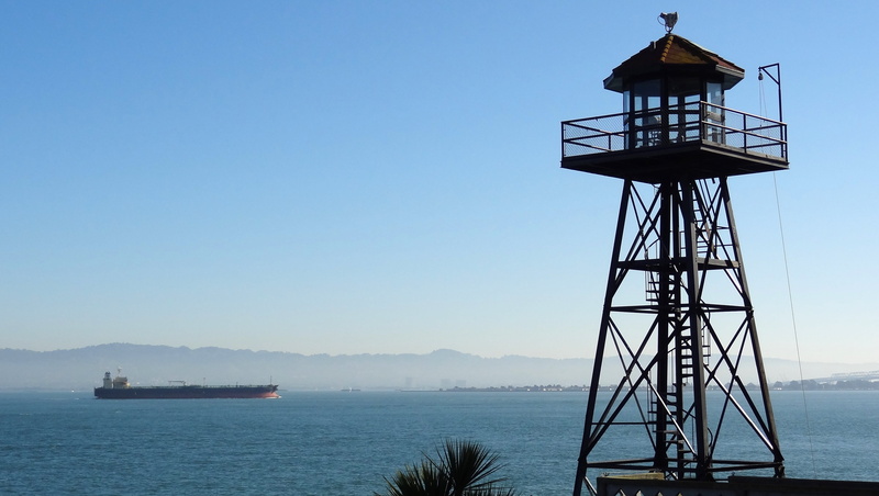 4K, penitentiary, nature, sea, no people, water, prison, ocean, scenics - nature, sky, architecture, alcatraz, transportation, historic, waterfront, beauty in nature