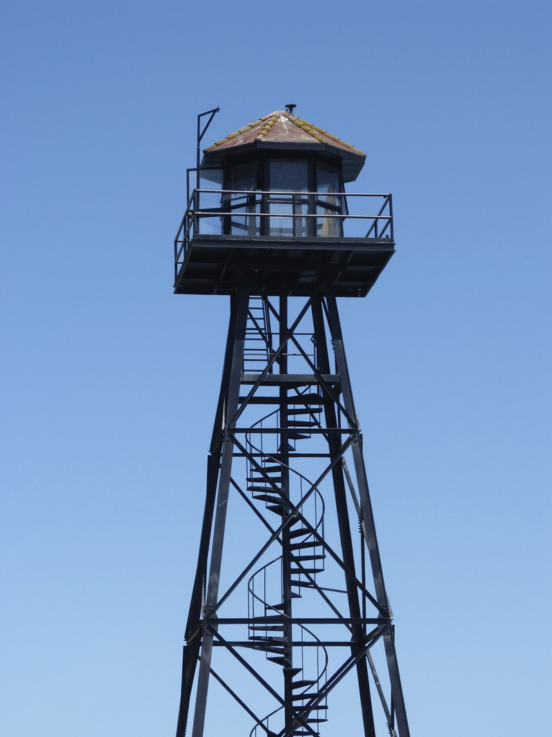 built structure, alcatraz, tall - high, copy space, low angle view, historic, power supply, tourist, observation point, nature, 4K, prison, history, surveillance