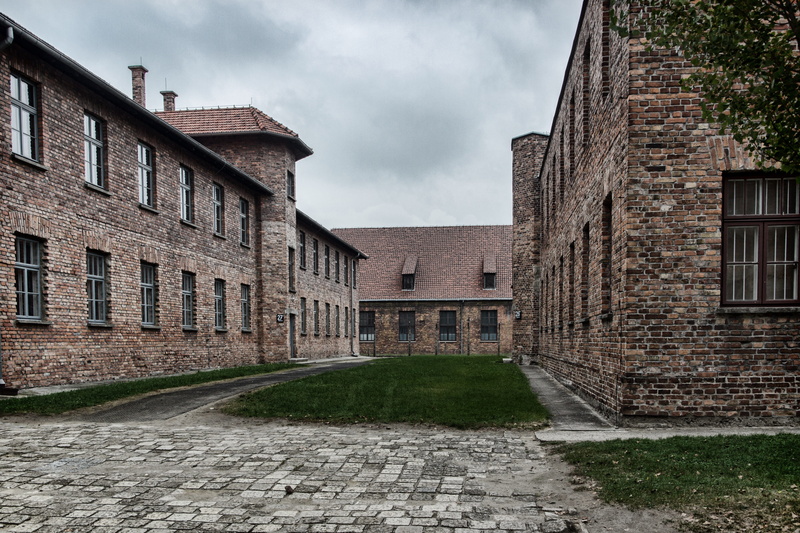 the way forward, footpath, plant, house, 5K, outdoors, unesco, poland, building, museum, cloud - sky, grass, auschwitz i, built structure, building exterior