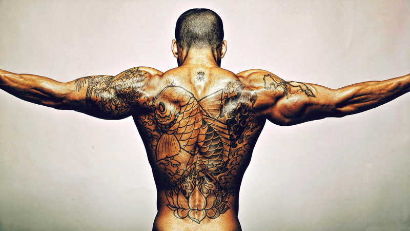 Man, 4K, Bodybuilder, Tattoos, 4K