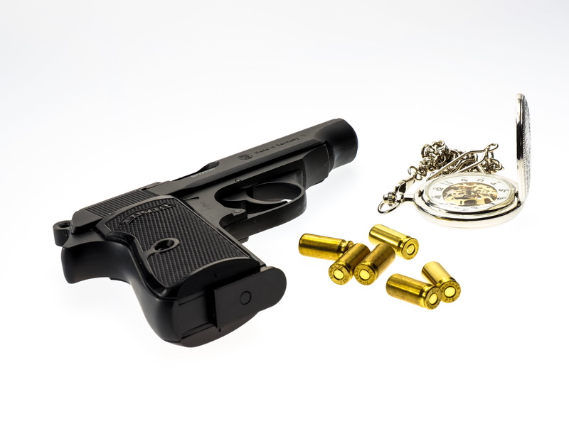 copy space, metal, indoors, security, crime, communication, single object, black color, violence, aggression, no people, ammunition, handcuffs, discovery