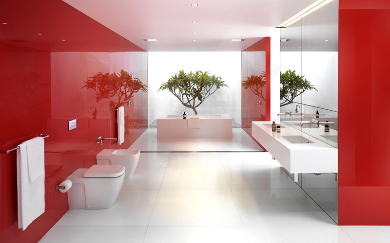 indoors, home, ceramic, decoration, plant, new, mansion, window, decor, design, bathtub, sink, style, tile, domestic Bathroom, comfortable, hotel, building
