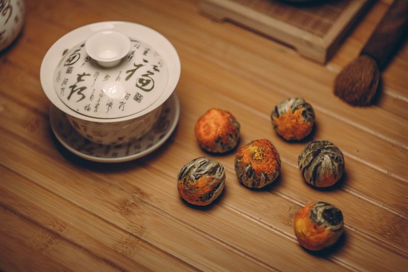 high angle view, black, close-up, text, kanji, wooden, round, tea cup, freshness, teapot, no people, near, food, tea - hot drink, wood - material, drink