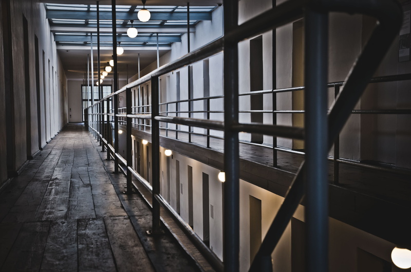 illuminated, germany, wrong, ravensbrück, railing, footpath, lighting equipment, ceiling, absence, empty, corridor, building, fürstenberg/havel, the way forward
