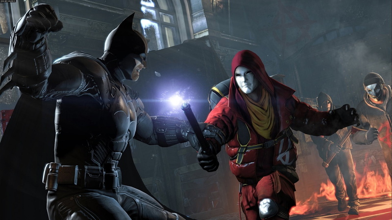 mask, men, group of people, indoors, women, real people, gas mask, hood - clothing, batman arkham origins, people, photography themes, holding, mask - disguise