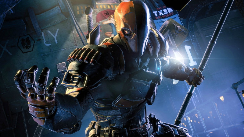 illuminated, DC Comics, metal industry, helmet, Angry, working, Deathstroke, people, headwear, holding, adult, Batman: Arkham Origins, armor, welder, skill