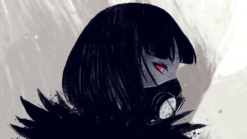 painting, Code Vein, Gas Masks, monochrome, video games, 720P
