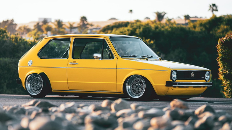 Volkswagen, golf 7, automotive, hot hatch, car, Golf 1, hatchbacks, yellow, 1080P, golf II, Golf GTI