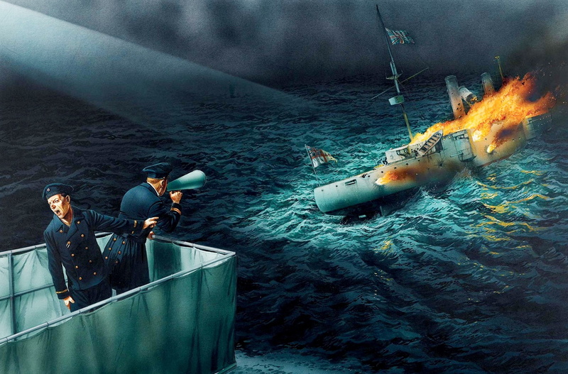 smoke, the sinking of the British, figure, sailor, fire, 1080P, officer, the armored cruiser "Monmouth", the offer to surrender, the battle at the port of Coronel