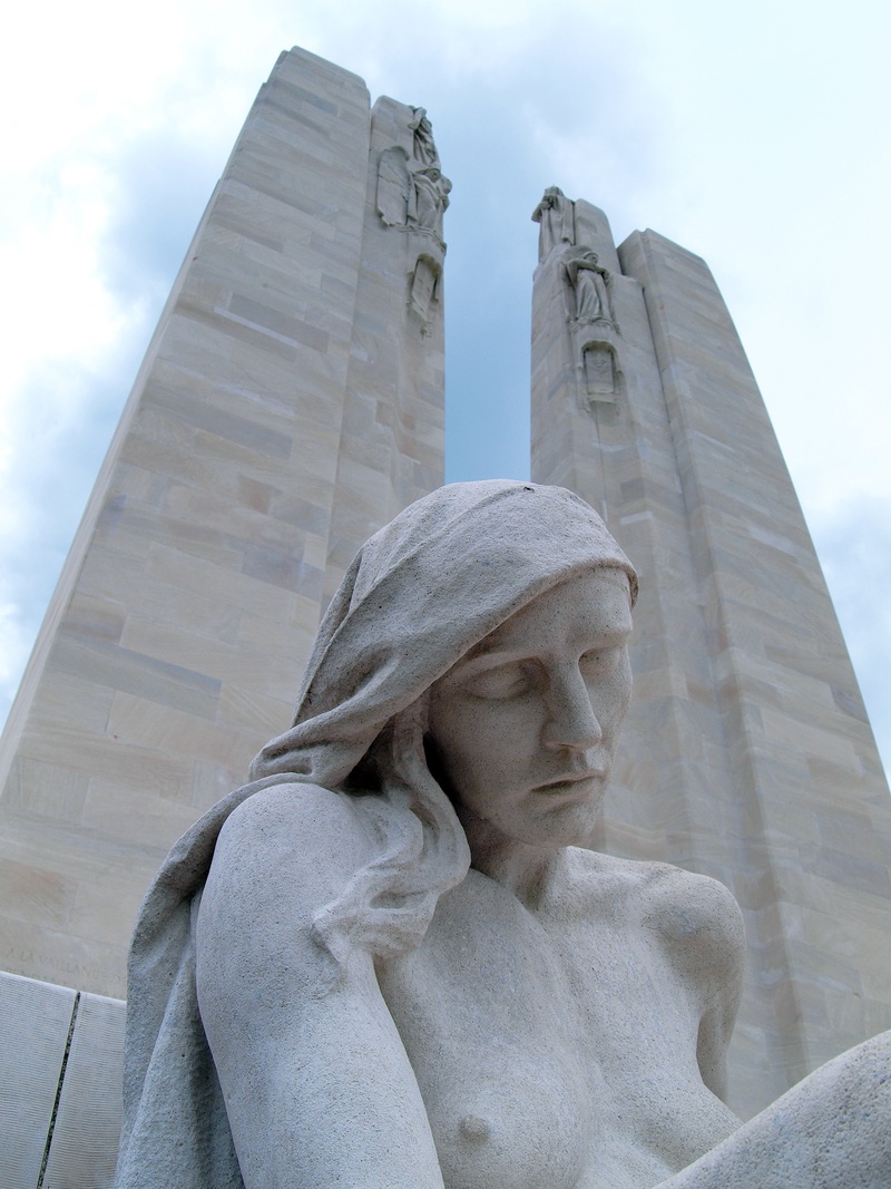 architecture, sky, vim ridge, world war 1, no people, craft, monument, travel destinations, sculpture, representation, female likeness, art and craft, memorial