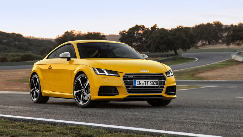 audi, yellow, 1080P, coupe, audi tt, 2015, excellent, road, tt, car, yellow car