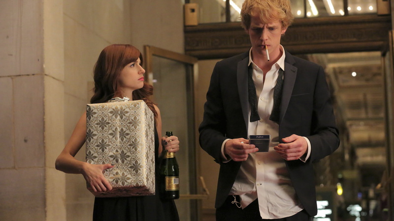 communication, three quarter length, businesswoman, mature women, males, indoors, Aya Cash, women, mobile phone, Youre the worst, mature men, mature adult