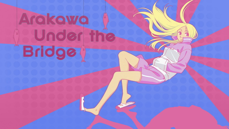 striped, pink color, day, Nino (Arakawa Under the Bridge), western script, close-up, creativity, multi colored, digital composite, outdoors, anime girls