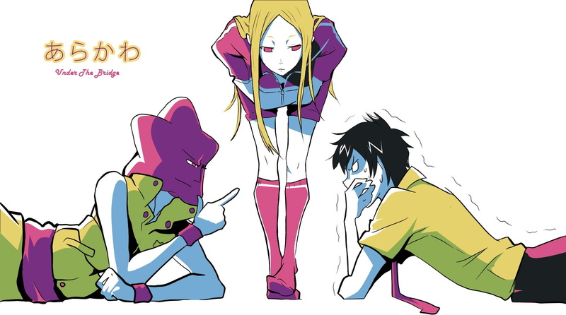 studio shot, Hoshi (Arakawa Under the Bridge), young adult, women, full length, young women, one person, 720P, colorful, casual clothing, Ichinomiya Kou