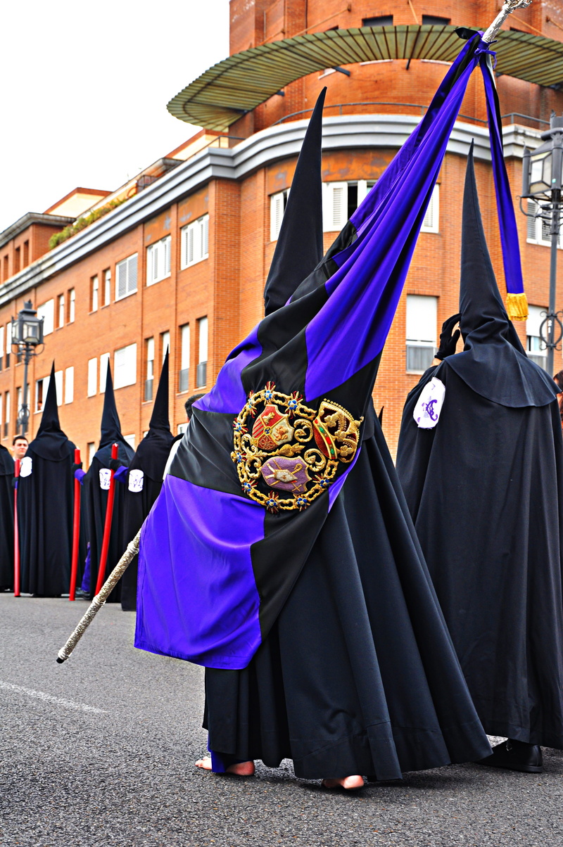 real people, traditional clothing, Spain, sisterhood, architecture, performance, outdoors, arts culture and entertainment, catholics, obscured face, brother