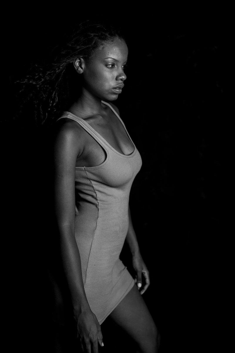 aesthetics, woman, beautiful woman, young model, looking, black background, girl, women, dress, lip, fashion, overview, beauty model, studio shot, gray