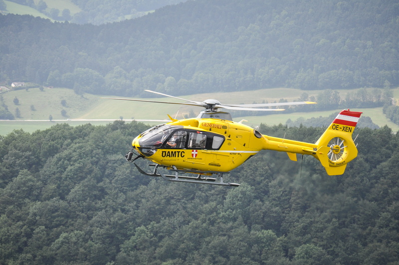 yellow angel, scenics - nature, rescue helicopter, high angle view, mountain rescue, day, outdoors, mountain, Helicopter, air, first aid, transportation