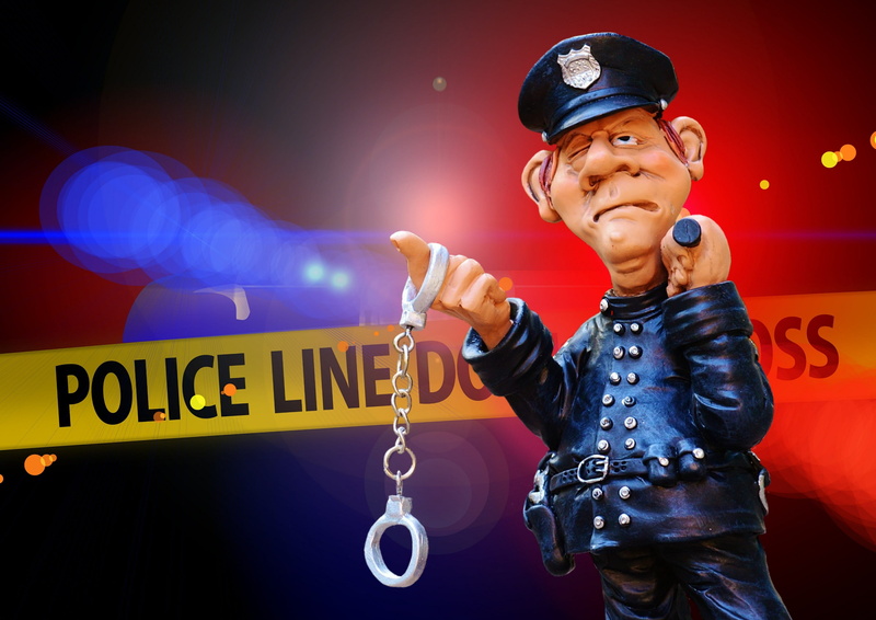 headwear, handcuffs, clothing, traces, criminal case, arts culture and entertainment, blue, discovery, investigation, digital, blue light, crime scene