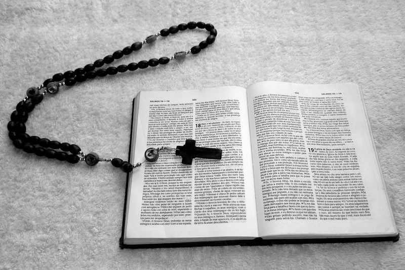 close-up, psalms, jesus, directly above, communication, god, publication, still life, bead, exorcism, creativity, page, theism, high angle view, 4K, prayer