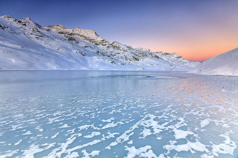 Cold, Inverno, Engadine, Bernina, 1080P, Winter, Sun, Alba, Sunrise, Ice, White, Water, Sky, Neve, Snow, Mountain, Lake, Switzerland, Passo