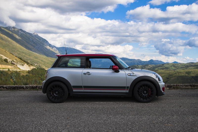 mode of transportation, road trip, road, cooper, italy, day, cloud - sky, mini, beauty in nature, environment, travel, landscape, passo delle capannelle