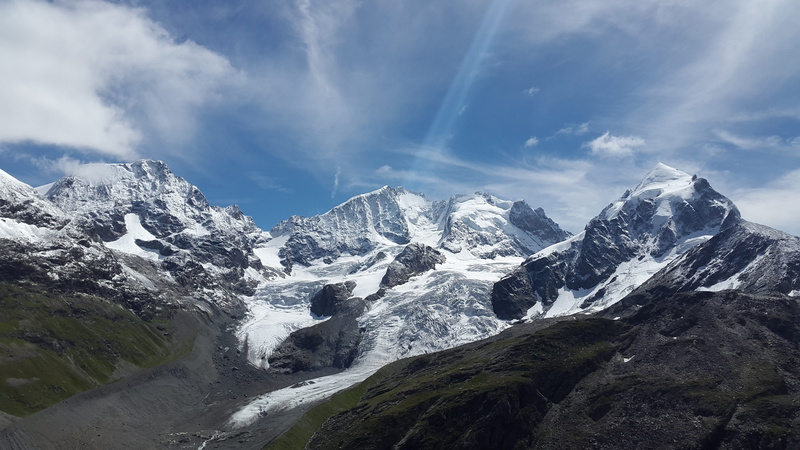 series 4000, photo, no people, mountain peak, daytime, summit, scenics - nature, winter, mountain, bernina, sky, environment, snow, glacier, majestic, biancograt