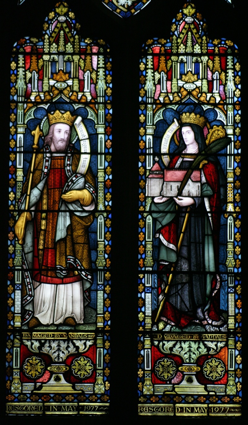 multi colored, king, memorial, st michaels sittingbourne, religion, lead glass, art and craft, kent, spirituality, christian, human representation, queen
