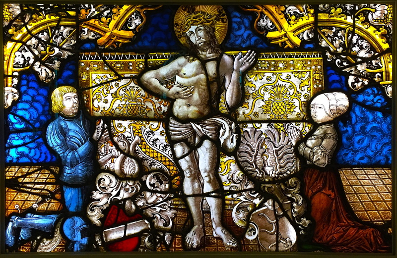 founder, christ than pain man, stained glass, building, north rhine westphalia, münster, decor, day, art, art and craft, image, museum, lichtspiel, glass artists