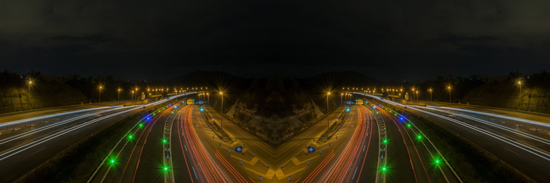 8K, light - natural phenomenon, outdoors, mode of transportation, glowing, sunset, lane, night, travel, no people, illuminated, city, lighting equipment