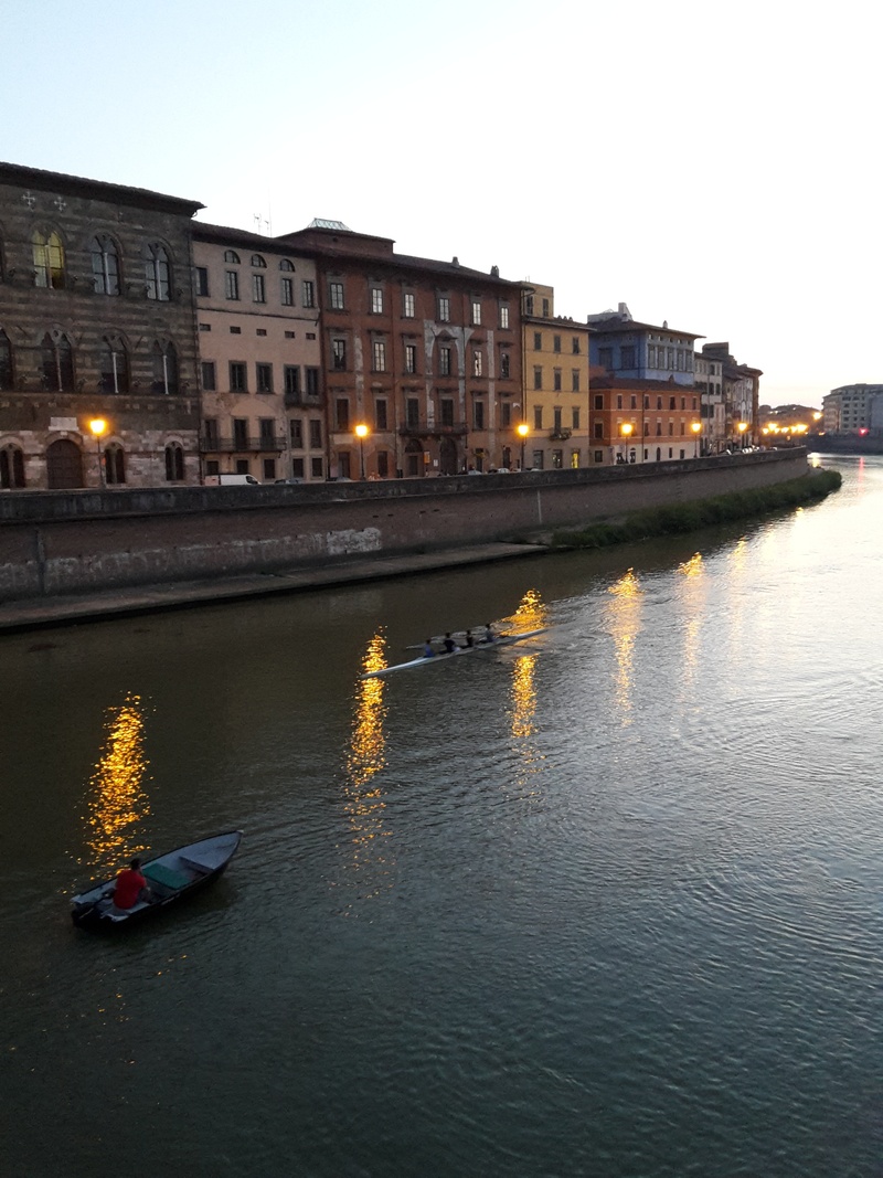 evening lights, nature, nautical vessel, clear sky, houses, leads, centre, building exterior, mode of transportation, italy, transportation, holiday, 2K