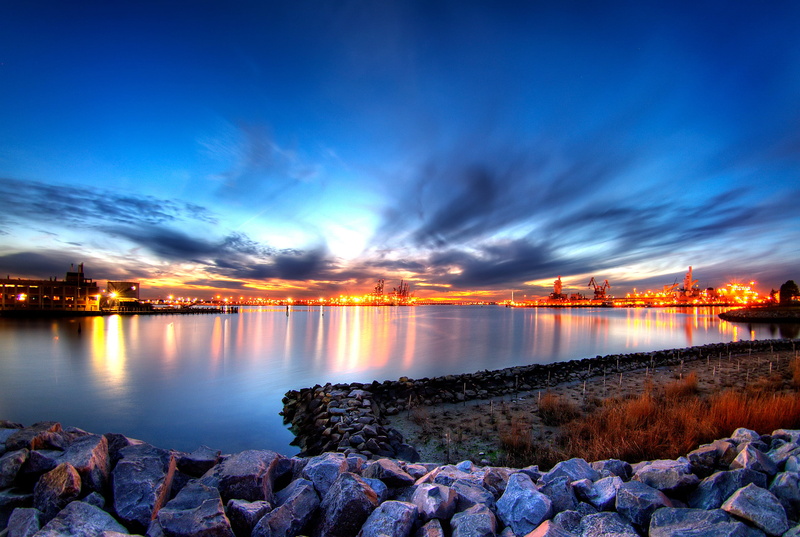 water, Norfolk, buildings, sea, background, Superb, body of water, high rise buildings, Masterpiece, Hampton Roads, rise, harbor, SOE, Perfect, Fisheye