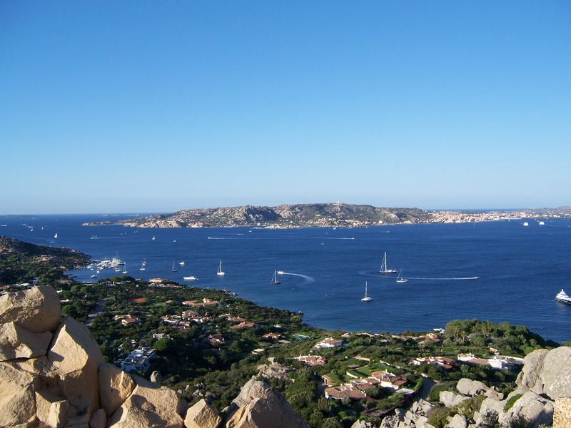 sailboat, scenics - nature, townscape, outdoors, transportation, day, nautical vessel, blue, built structure, no people, nature, la maddalena, building exterior