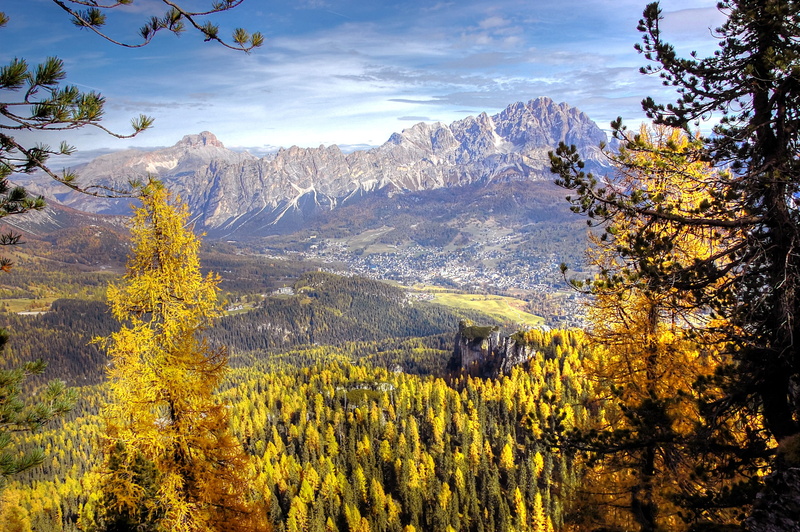 growth, alpine, plant, beauty in nature, mountains, alm, rock, blue, yellow, non-urban scene, outlook, dolomites, mountain landscape, clouds, snowcapped mountain