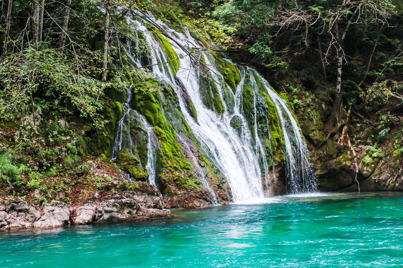 rafting, blue, cascade, flowing, power in nature, spectacular, view, green, motion, mountains, rock, turquoise, the tara, scenics - nature, tranquil scene