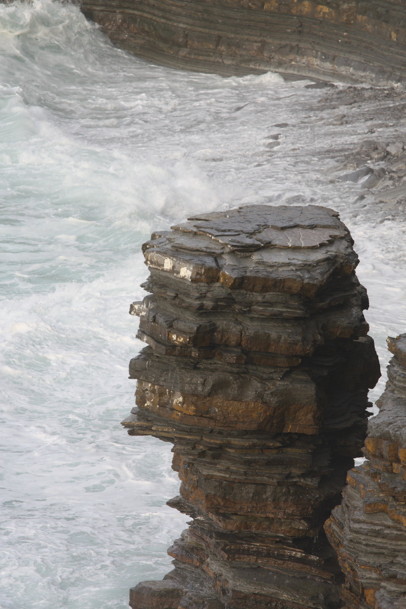 rock - object, landscape, water, cliff, sea, no people, tranquil scene, rock formation, flowing water, solid, waves, scenics - nature, geology, power in nature